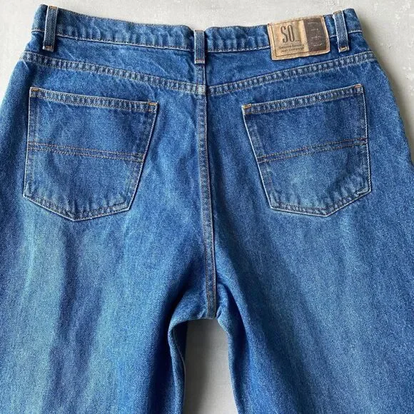 Sonoma Jeans Womens 34‎ x 31 Blue Flare Leg Retro - Picture 4 of 8